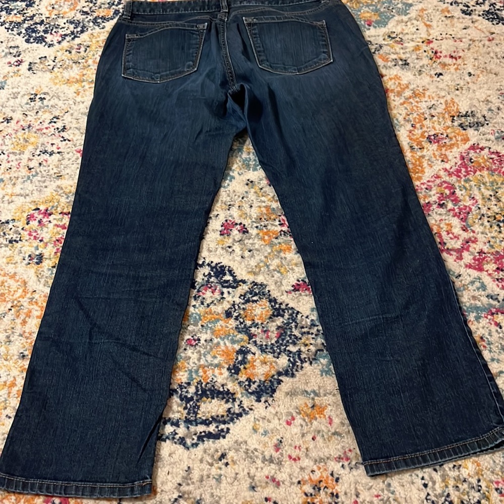 Women’s LOFT 12P 31P petite Modern Straight 5 pocket jeans, no distressing - Picture 10 of 13